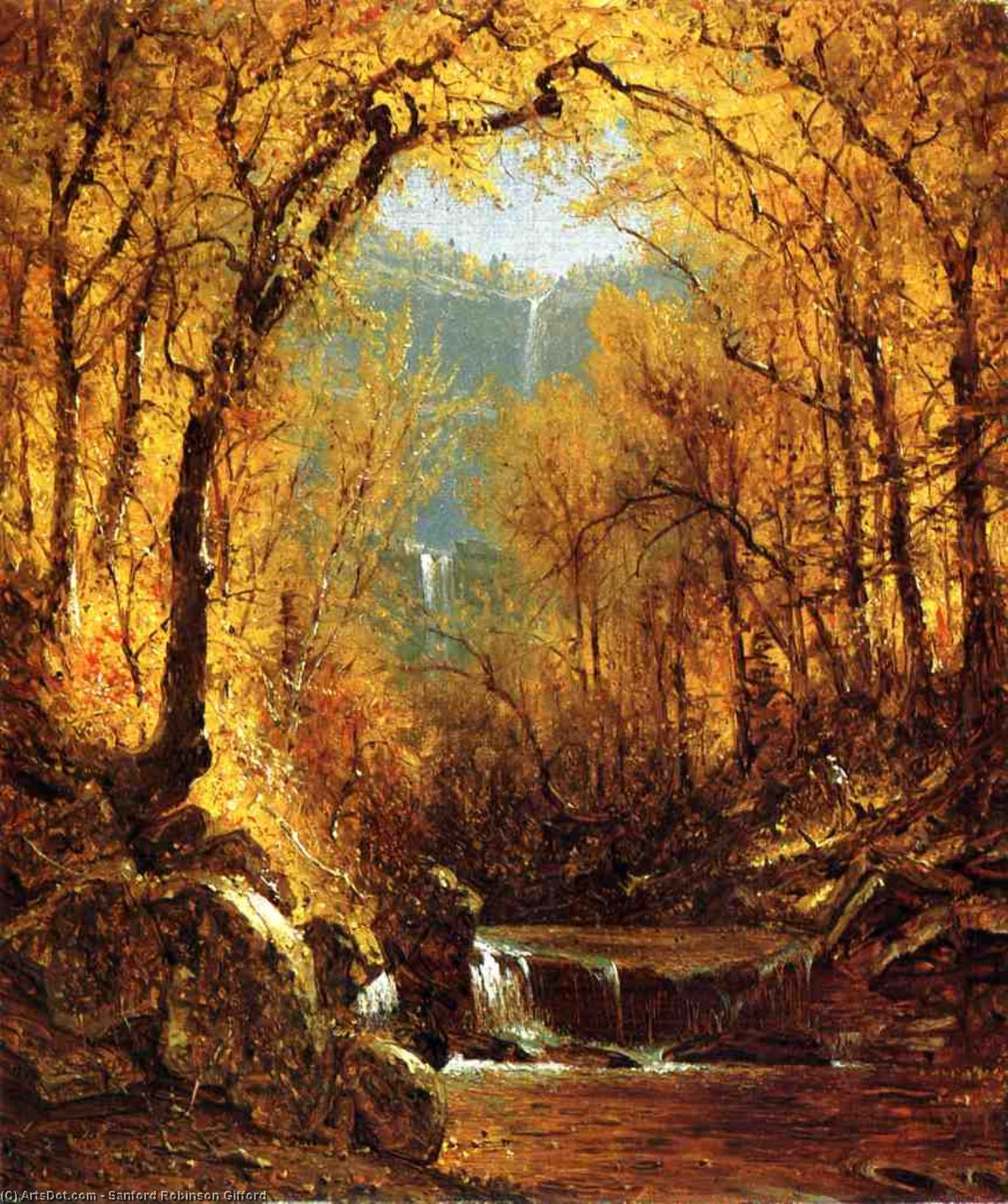Wikioo.org - The Encyclopedia of Fine Arts - Painting, Artwork by Sanford Robinson Gifford - Kauterskill Falls