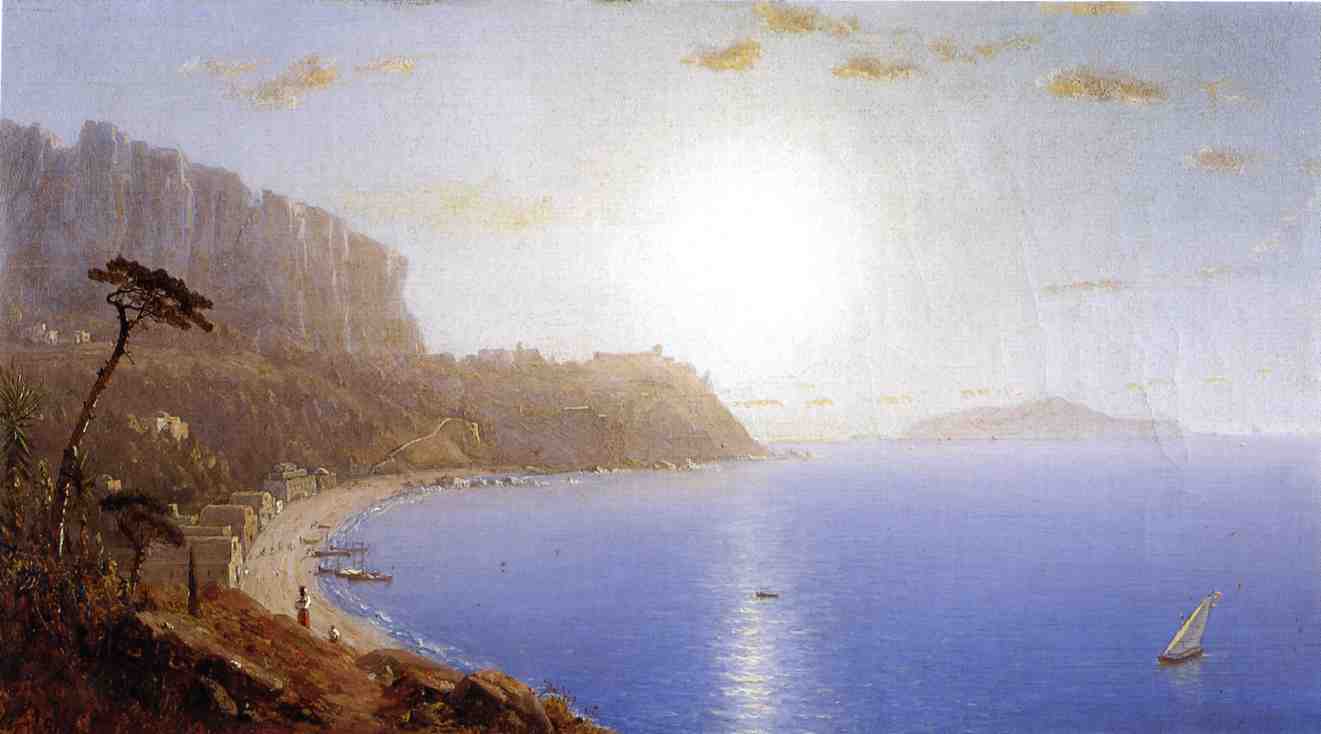 Wikioo.org – La Enciclopedia de las Bellas Artes - Pintura, Obras de arte de Sanford Robinson Gifford - La Marina Grande, Capri