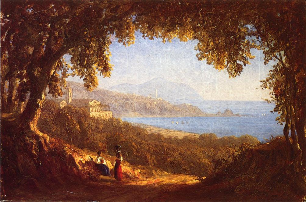 Wikioo.org - The Encyclopedia of Fine Arts - Painting, Artwork by Sanford Robinson Gifford - La Riviera di Ponente, Genoa