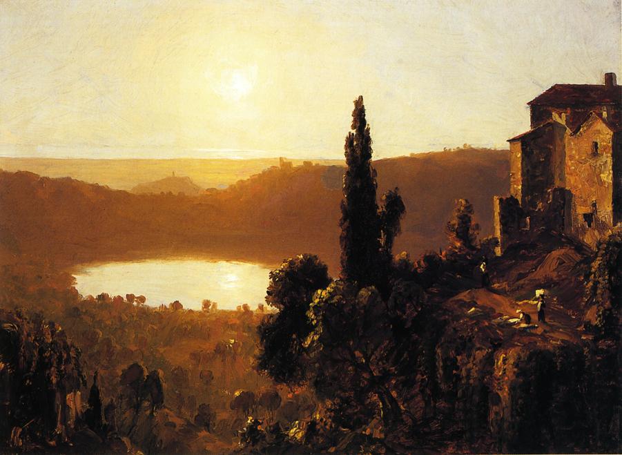 Wikioo.org - The Encyclopedia of Fine Arts - Painting, Artwork by Sanford Robinson Gifford - Lake Nemi 1