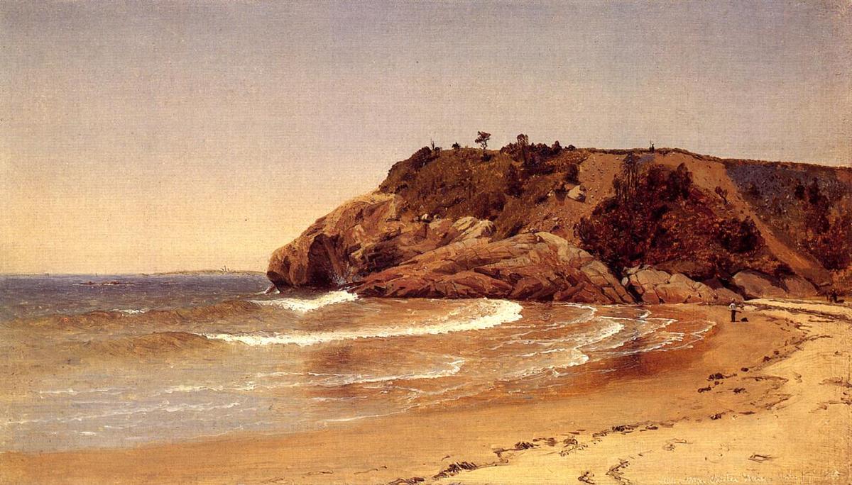 Wikioo.org - The Encyclopedia of Fine Arts - Painting, Artwork by Sanford Robinson Gifford - Manchester Beach