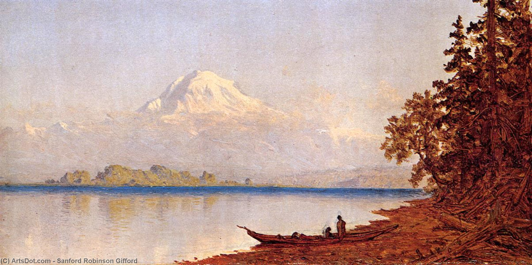 Wikioo.org - The Encyclopedia of Fine Arts - Painting, Artwork by Sanford Robinson Gifford - Mount Ranier, Washington Territory
