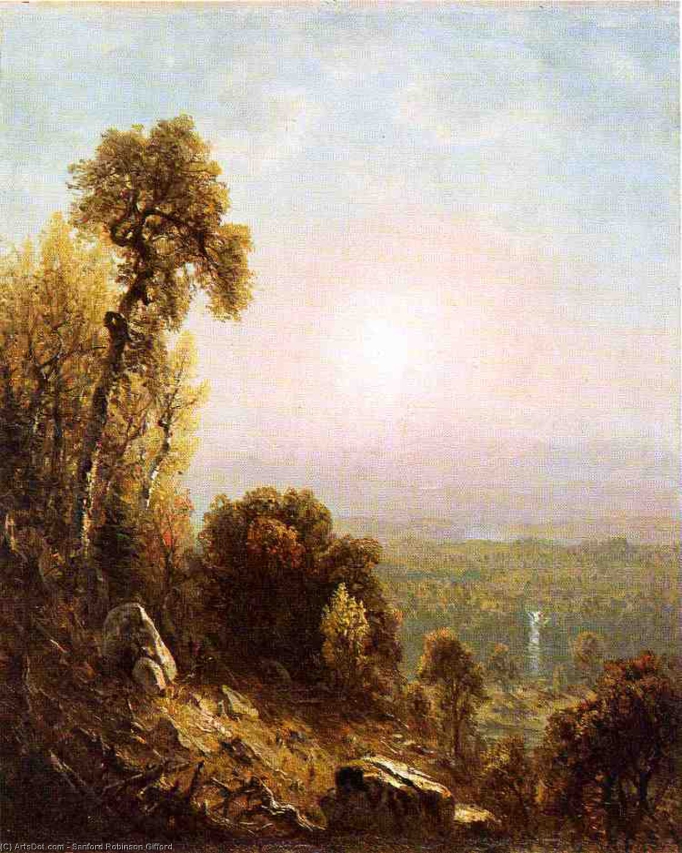 WikiOO.org - Enciklopedija dailės - Tapyba, meno kuriniai Sanford Robinson Gifford - Sunset in the Adirondacks