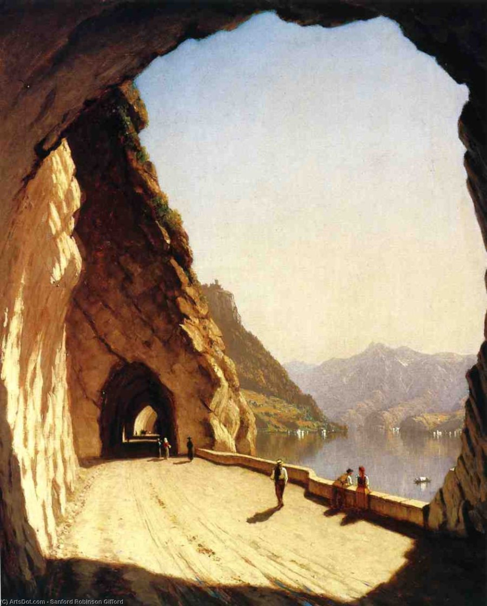 Wikioo.org - The Encyclopedia of Fine Arts - Painting, Artwork by Sanford Robinson Gifford - The Galleries of the Stelvio - Lake Como