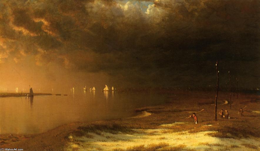 Wikioo.org - The Encyclopedia of Fine Arts - Painting, Artwork by Sanford Robinson Gifford - The Mouth of the Shrewsbury River