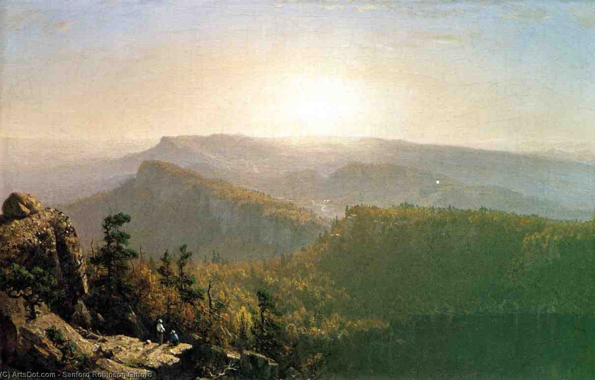 Wikioo.org - The Encyclopedia of Fine Arts - Painting, Artwork by Sanford Robinson Gifford - The Shawangunk Mountains