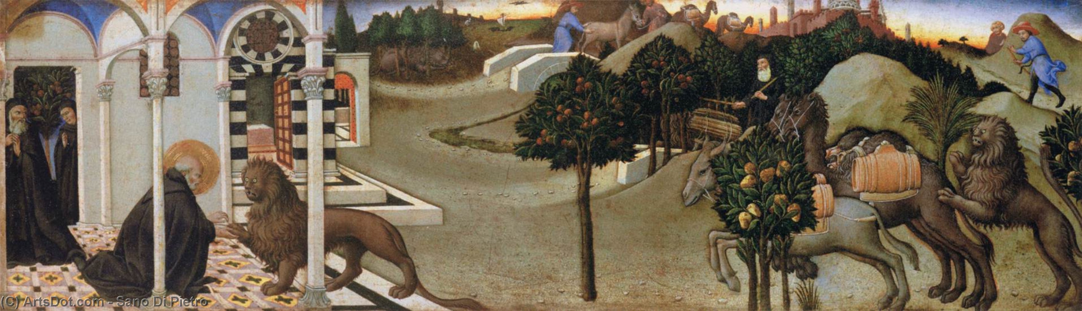 Wikioo.org – L'Encyclopédie des Beaux Arts - Peinture, Oeuvre de Sano Di Pietro - scènes de l' vie des saint jérôme