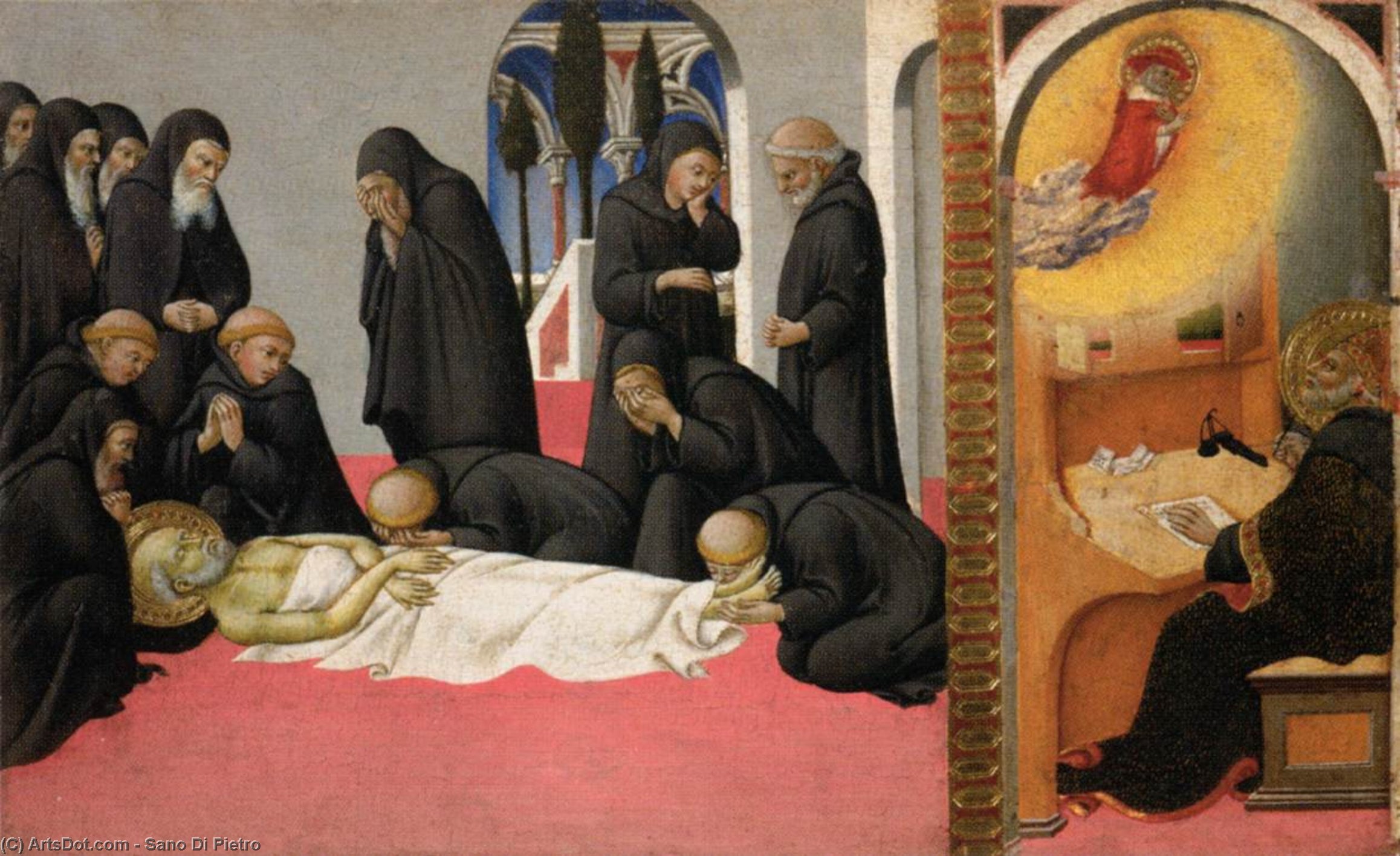 Wikioo.org - Encyklopedia Sztuk Pięknych - Malarstwo, Grafika Sano Di Pietro - Scenes from the Life of St Jerome
