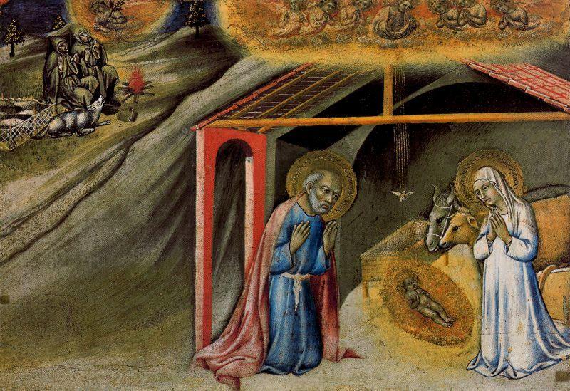 WikiOO.org - 百科事典 - 絵画、アートワーク Sano Di Pietro - ザー キリストの降誕 そして 報知 へ `shepherds`