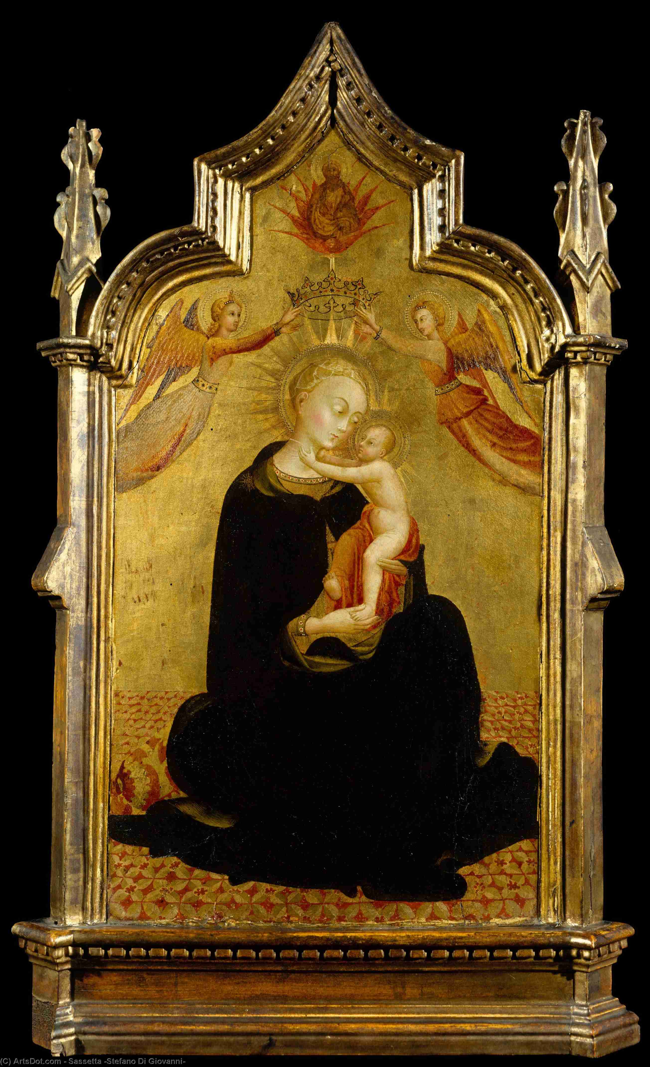 Wikioo.org - The Encyclopedia of Fine Arts - Painting, Artwork by Sassetta (Stefano Di Giovanni) - Madonna and Child with Angels