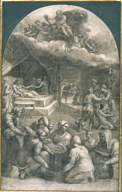 WikiOO.org - Енциклопедия за изящни изкуства - Живопис, Произведения на изкуството Sebastiano Del Piombo - Birth of the Virgin