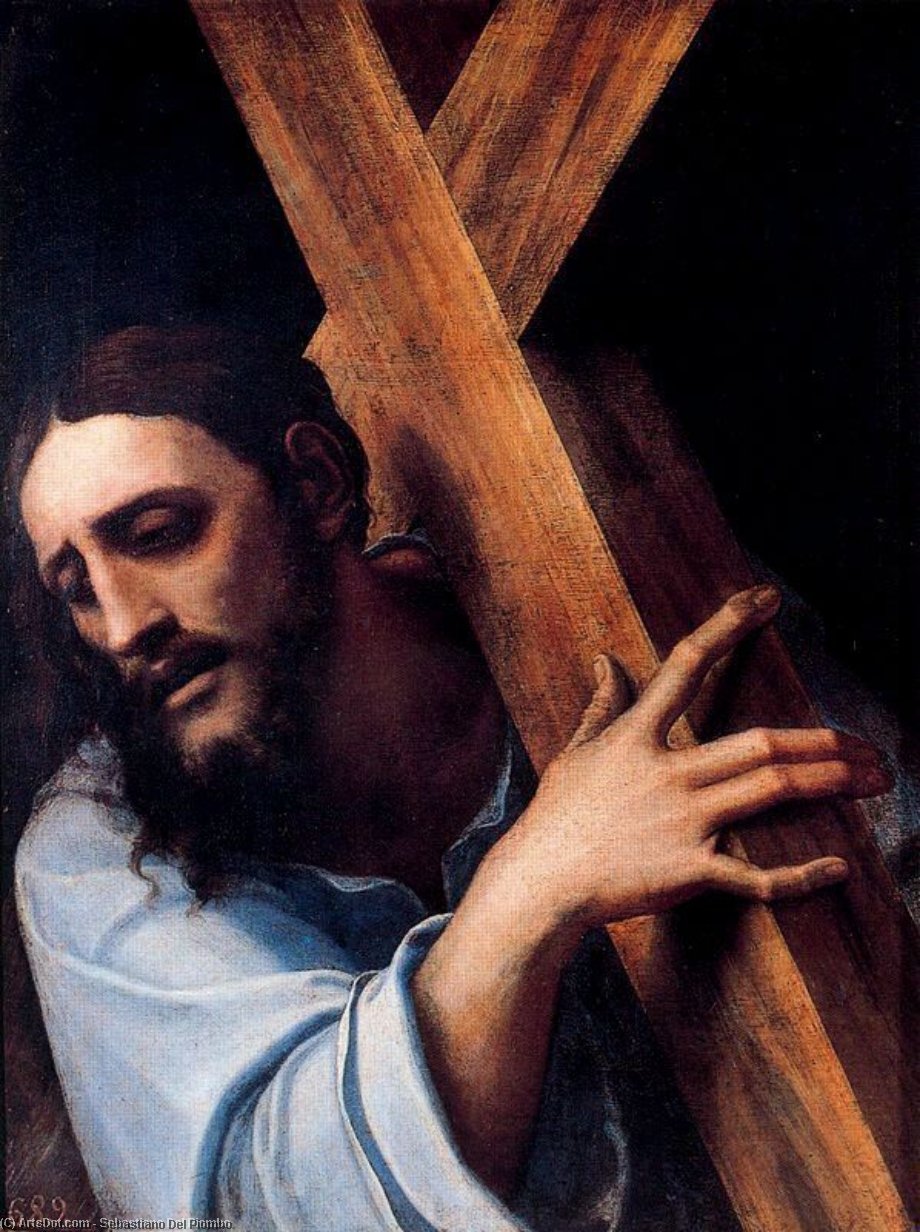 Wikioo.org - The Encyclopedia of Fine Arts - Painting, Artwork by Sebastiano Del Piombo - Christ with the Cross