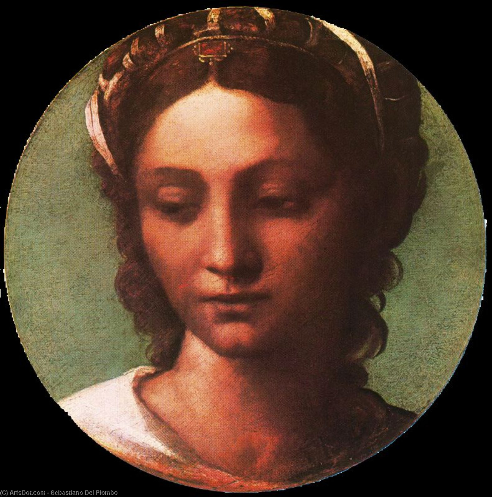 Wikioo.org - Die Enzyklopädie bildender Kunst - Malerei, Kunstwerk von Sebastiano Del Piombo - weiblich kopf
