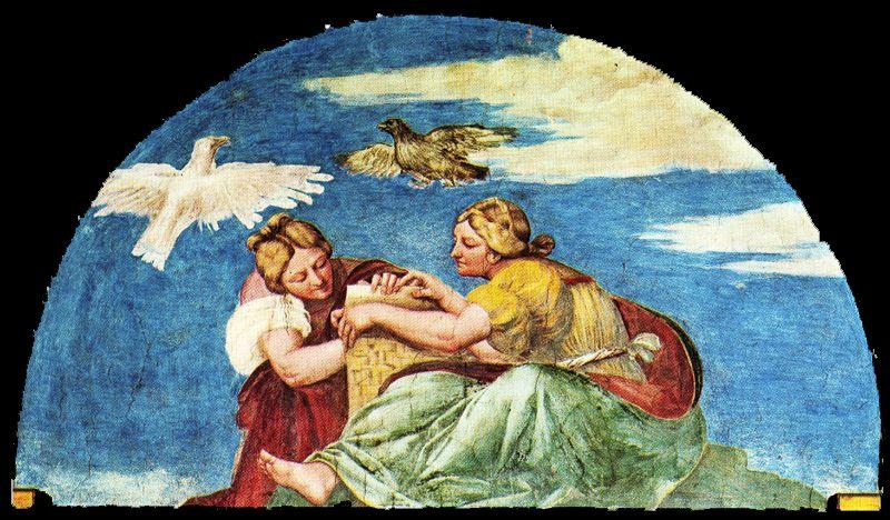 Wikioo.org - สารานุกรมวิจิตรศิลป์ - จิตรกรรม Sebastiano Del Piombo - Frescoes of the Farnesina (Aglauros and Erse)