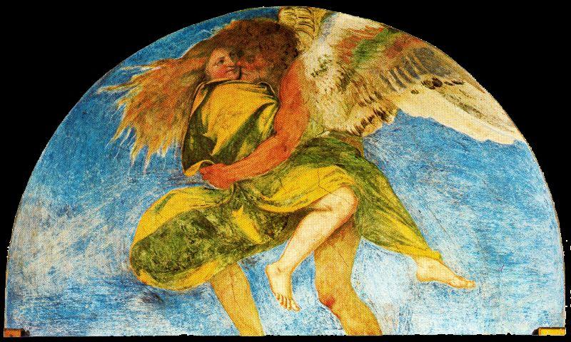 Wikioo.org - The Encyclopedia of Fine Arts - Painting, Artwork by Sebastiano Del Piombo - Frescoes of the Farnesina (Boreas abducts Orithyia)