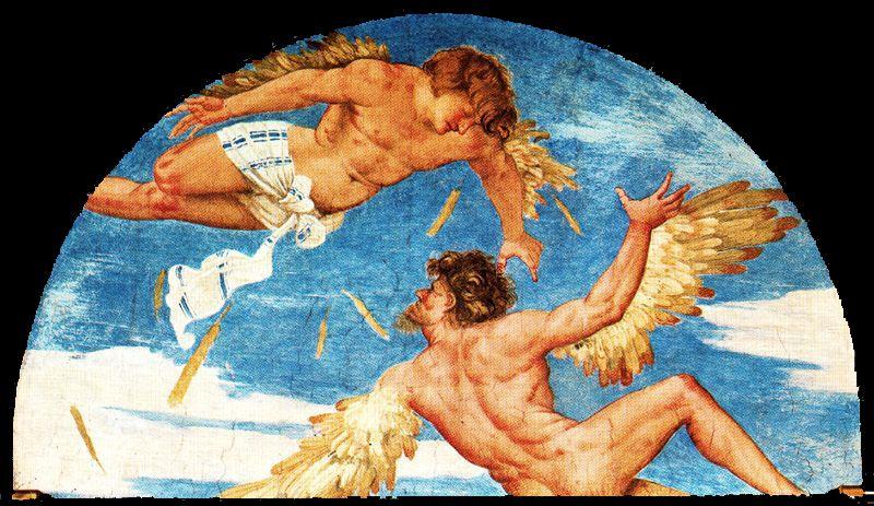 Wikioo.org - Die Enzyklopädie bildender Kunst - Malerei, Kunstwerk von Sebastiano Del Piombo - Fresken der Farnesina (Dädalus und Ikarus)