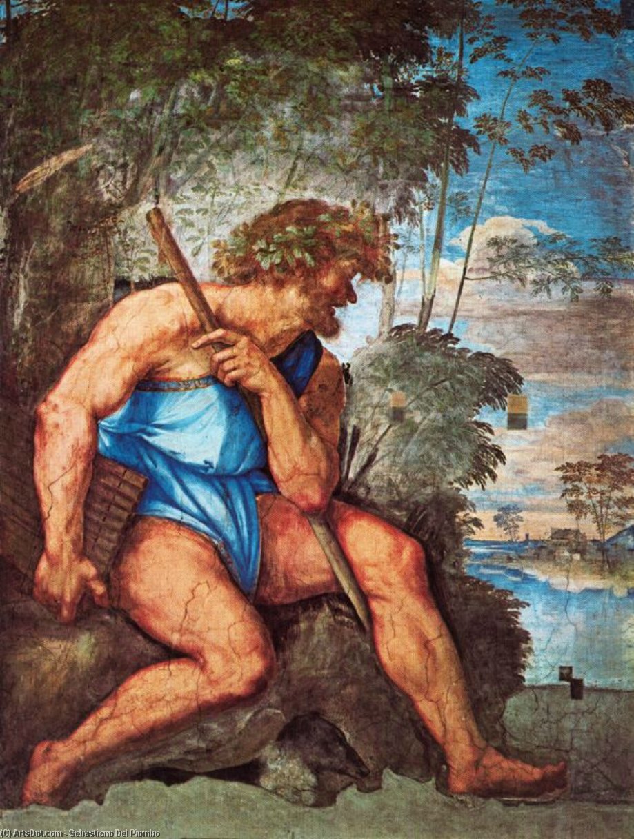 WikiOO.org - אנציקלופדיה לאמנויות יפות - ציור, יצירות אמנות Sebastiano Del Piombo - Frescoes of the Farnesina (Polyphemus)