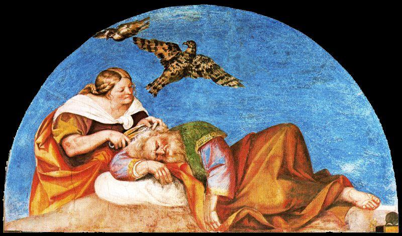 Wikioo.org – L'Encyclopédie des Beaux Arts - Peinture, Oeuvre de Sebastiano Del Piombo - Fresques de la Farnesina (Scylla coupe les cheveux Nisus)