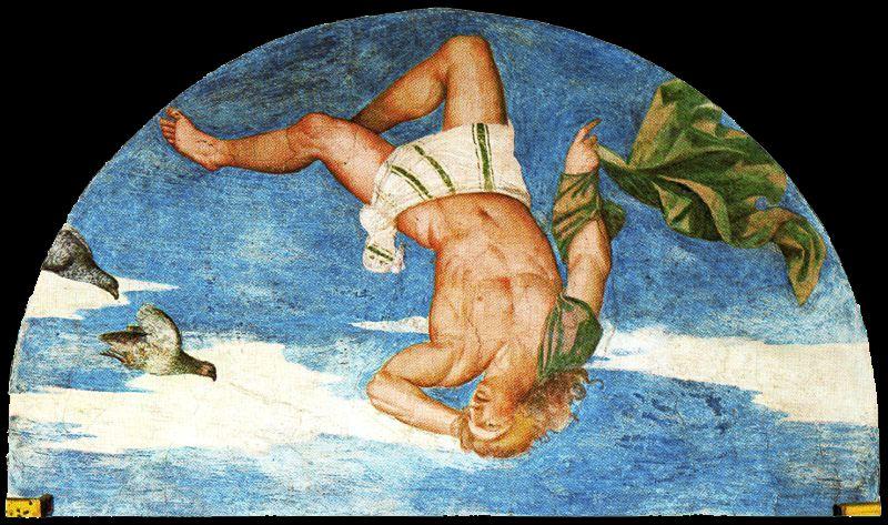 WikiOO.org - Güzel Sanatlar Ansiklopedisi - Resim, Resimler Sebastiano Del Piombo - Frescoes of the Farnesina (The Fall of Phaeton)