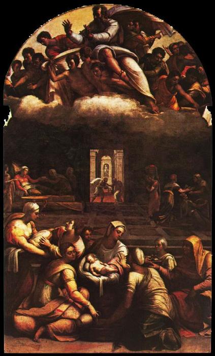 WikiOO.org - Encyclopedia of Fine Arts - Festés, Grafika Sebastiano Del Piombo - Nativity of the Virgin