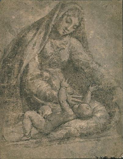 WikiOO.org - Енциклопедия за изящни изкуства - Живопис, Произведения на изкуството Sebastiano Del Piombo - The sitting Virging playing with the Child Jesus