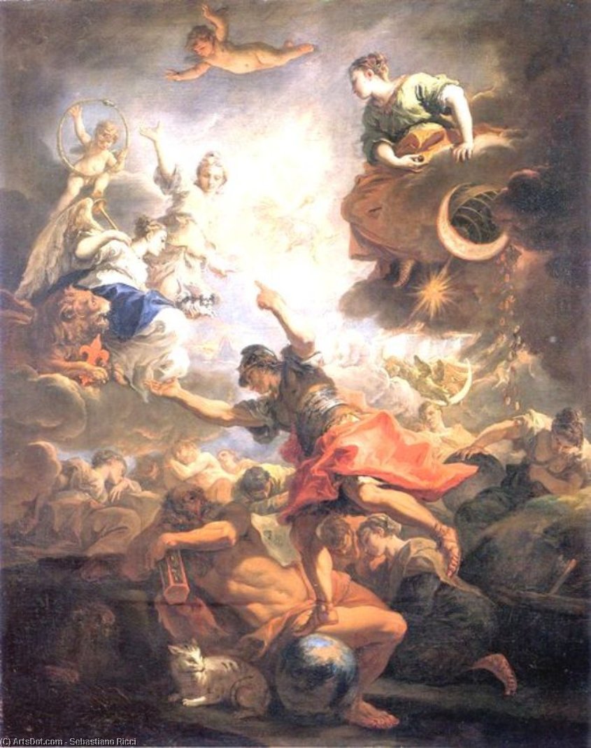 WikiOO.org - אנציקלופדיה לאמנויות יפות - ציור, יצירות אמנות Sebastiano Ricci - Allegory of Tuscany