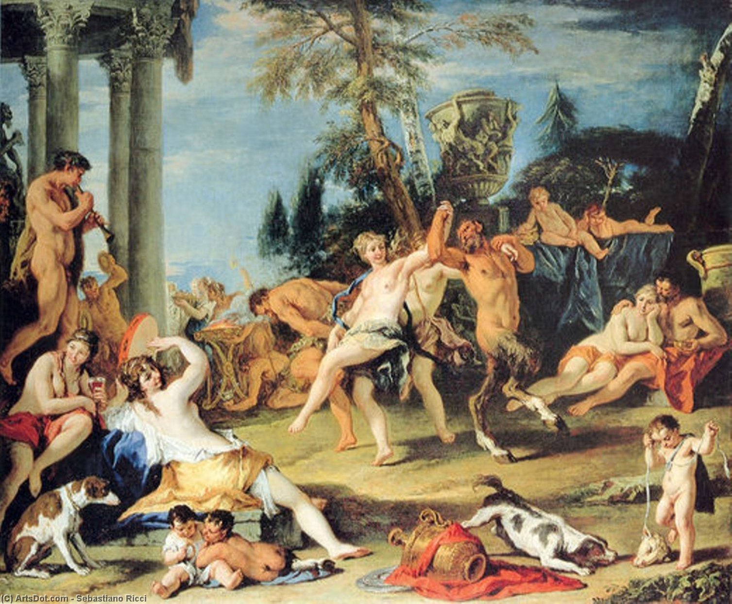 WikiOO.org - Encyclopedia of Fine Arts - Maľba, Artwork Sebastiano Ricci - Feast in Honour of Pan