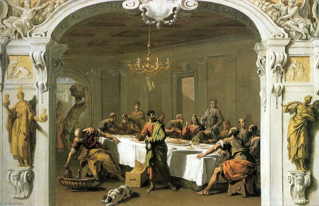 Wikioo.org - Die Enzyklopädie bildender Kunst - Malerei, Kunstwerk von Sebastiano Ricci - Das letzte Abendmahl