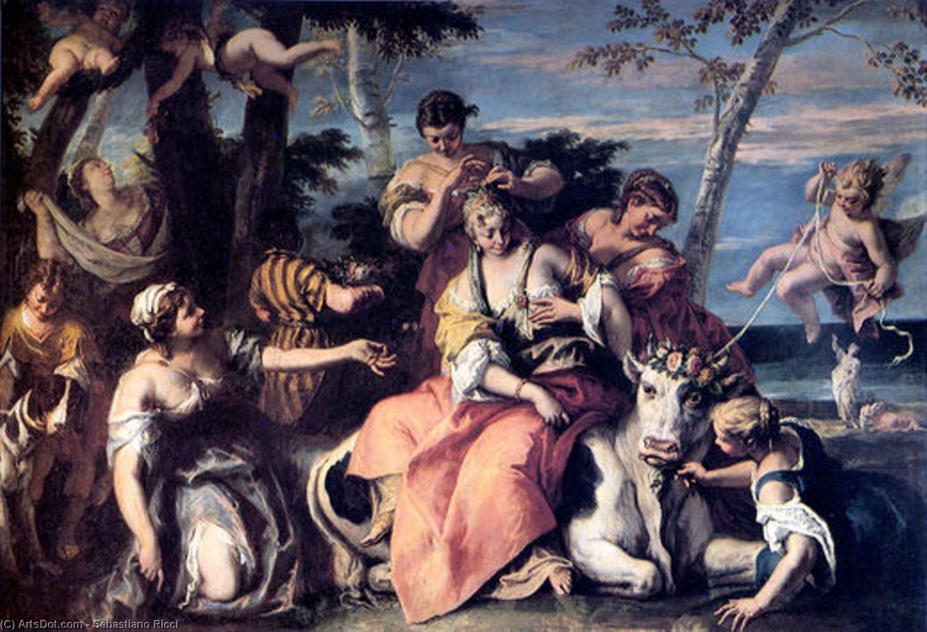 WikiOO.org - Енциклопедия за изящни изкуства - Живопис, Произведения на изкуството Sebastiano Ricci - Rape of Europa