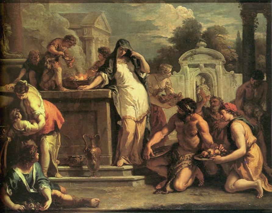WikiOO.org - Enciklopedija dailės - Tapyba, meno kuriniai Sebastiano Ricci - Sacrifice to Vesta