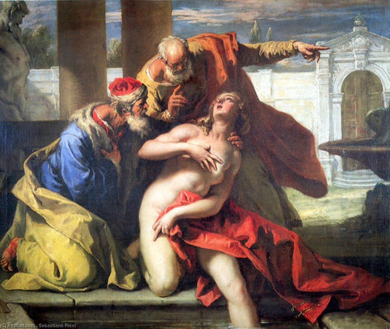 Wikioo.org - The Encyclopedia of Fine Arts - Painting, Artwork by Sebastiano Ricci - Susanna and the Elders