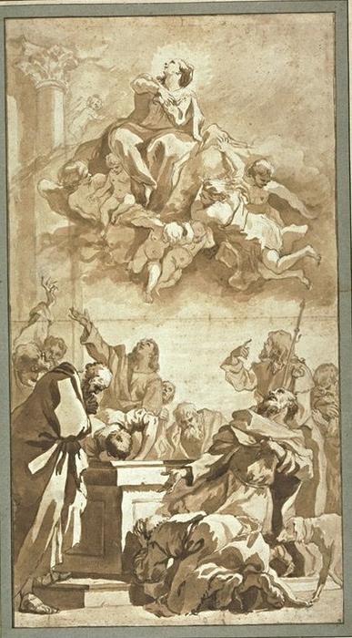 WikiOO.org - 백과 사전 - 회화, 삽화 Sebastiano Ricci - The Assumption of the Virgin
