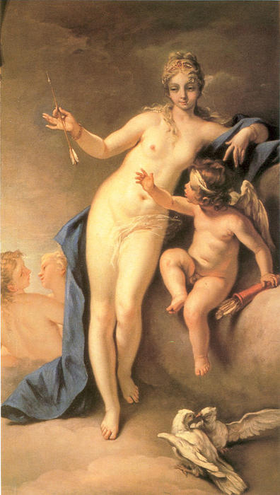 Wikioo.org – L'Enciclopedia delle Belle Arti - Pittura, Opere di Sebastiano Ricci - venere e cupido