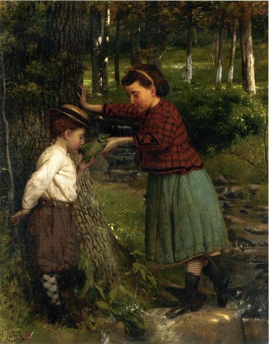 Wikioo.org - The Encyclopedia of Fine Arts - Painting, Artwork by Seymour Joseph Guy - At the Brook