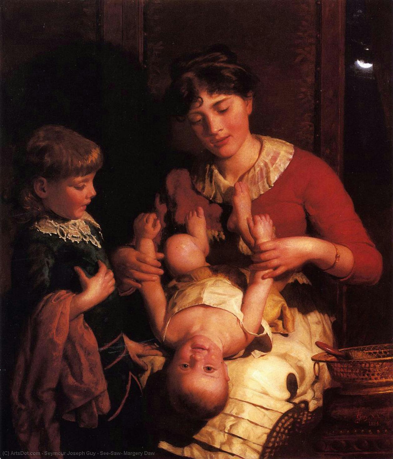 Wikioo.org - The Encyclopedia of Fine Arts - Painting, Artwork by Seymour Joseph Guy - See-Saw, Margery Daw