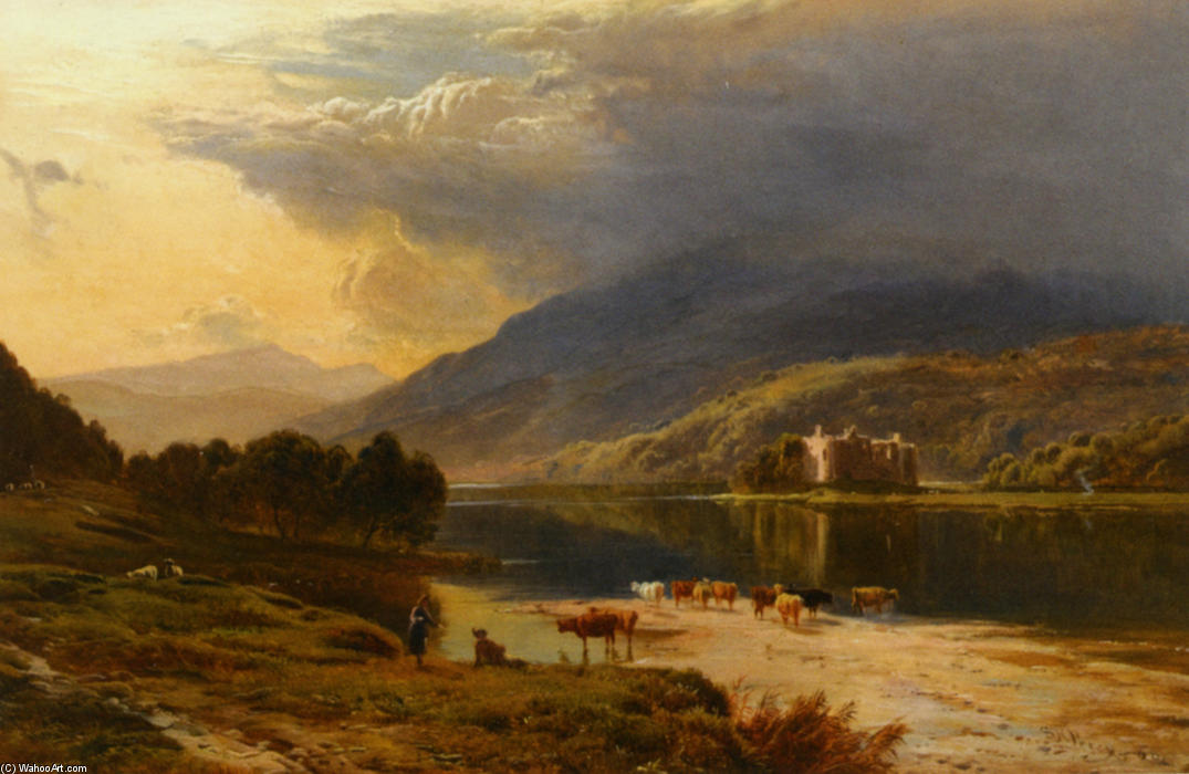 Wikioo.org - The Encyclopedia of Fine Arts - Painting, Artwork by Sidney Richard Percy - Kilchum Castle Loch Awe