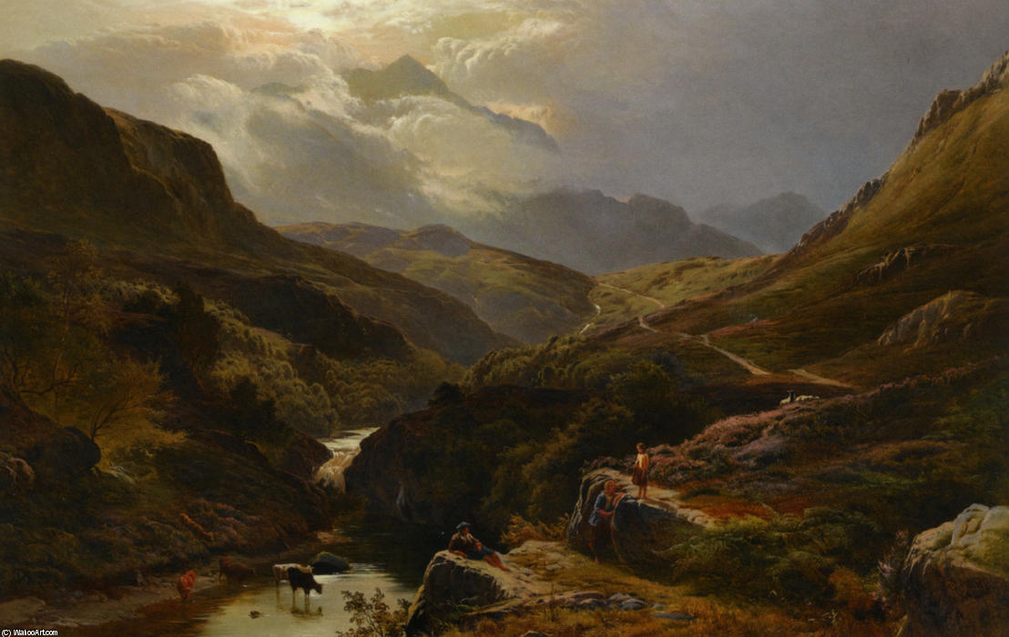 Wikioo.org - The Encyclopedia of Fine Arts - Painting, Artwork by Sidney Richard Percy - The Road to Loch Turrett