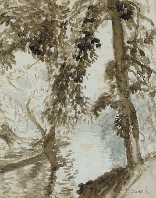 WikiOO.org - Encyclopedia of Fine Arts - Maleri, Artwork George Clausen - A Quiet Stream