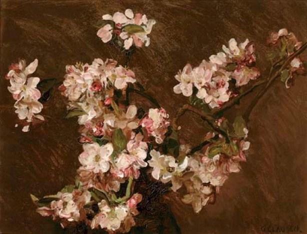 Wikioo.org - The Encyclopedia of Fine Arts - Painting, Artwork by George Clausen - Apple Blossom