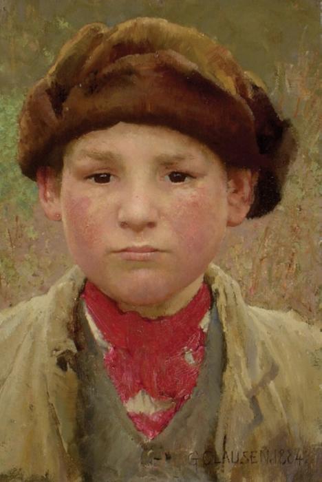 Wikioo.org – L'Encyclopédie des Beaux Arts - Peinture, Oeuvre de George Clausen - Farmer's Garçon