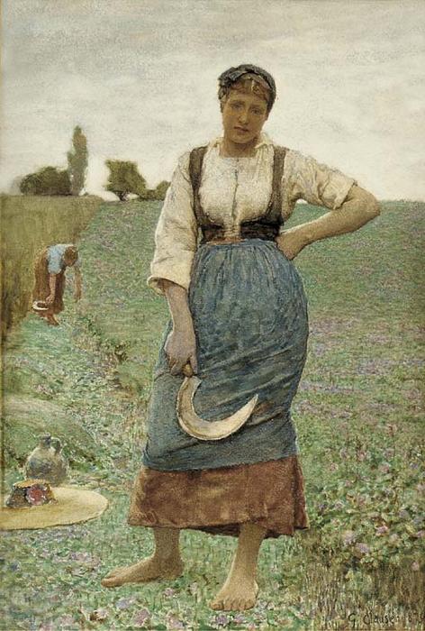 Wikioo.org - The Encyclopedia of Fine Arts - Painting, Artwork by George Clausen - Harvesting