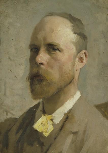 WikiOO.org - Енциклопедия за изящни изкуства - Живопис, Произведения на изкуството George Clausen - Study for a self-portrait