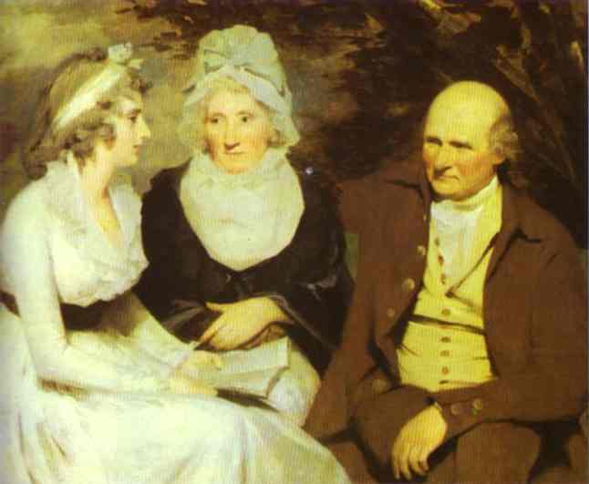 Wikioo.org - The Encyclopedia of Fine Arts - Painting, Artwork by Henry Raeburn - Portrait of John Johnstone of Alva, His Sister, and His Niece