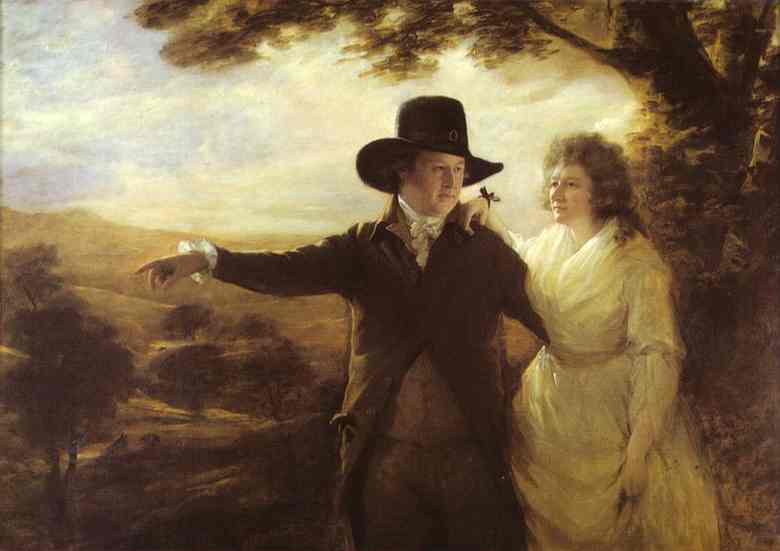 Wikioo.org - The Encyclopedia of Fine Arts - Painting, Artwork by Henry Raeburn - Portrait of Sir John and Lady Clerk of Penicuik