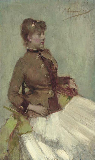 WikiOO.org - Encyclopedia of Fine Arts - Målning, konstverk John Lavery - A French Girl