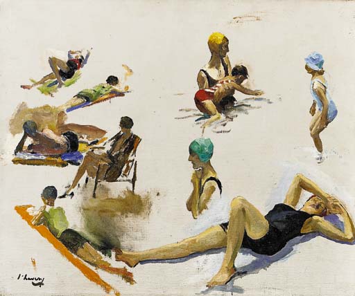 WikiOO.org - Encyclopedia of Fine Arts - Maalaus, taideteos John Lavery - Bathing Studies
