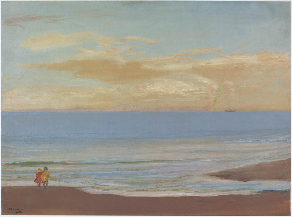 WikiOO.org - Güzel Sanatlar Ansiklopedisi - Resim, Resimler John Lavery - The End of the Day, Tangier Bay