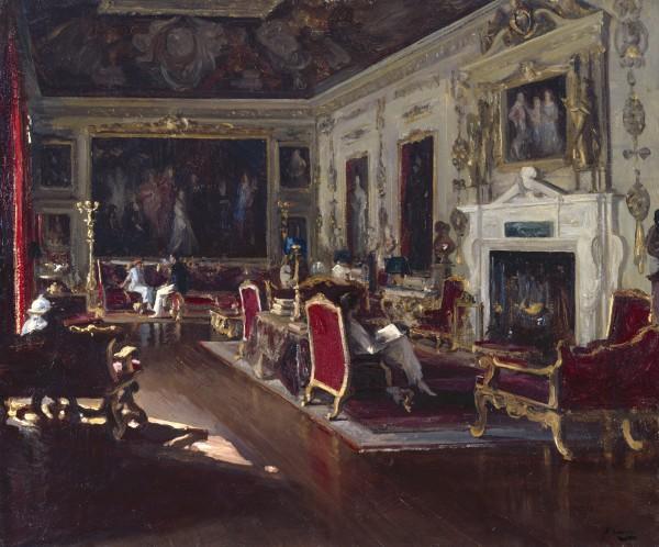 WikiOO.org - Encyclopedia of Fine Arts - Maleri, Artwork John Lavery - The Van Dyck Room, Wilton