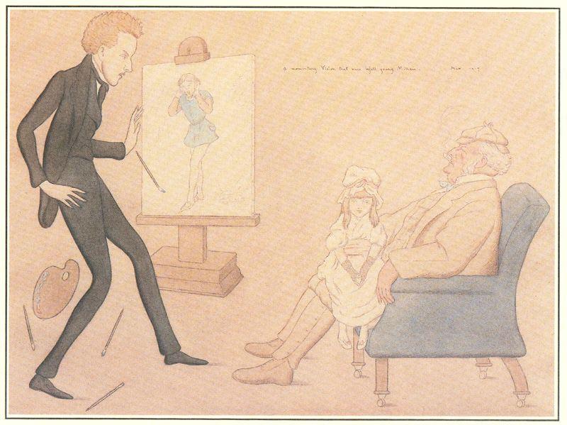 Wikioo.org - Bách khoa toàn thư về mỹ thuật - Vẽ tranh, Tác phẩm nghệ thuật Max Beerbohm - A Momentary Vision that once befell Young Millais