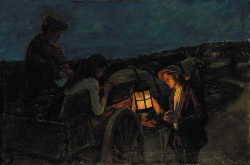 WikiOO.org - Encyclopedia of Fine Arts - Maleri, Artwork Stanhope Alexander Forbes - Study for Lighting up Time